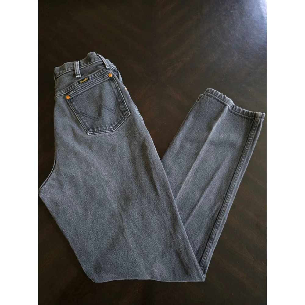 Women's Vintage 90s Grunge Wrangler Gray Wash Loose Straight Leg Jeans Size 28 - Picture 2 of 8